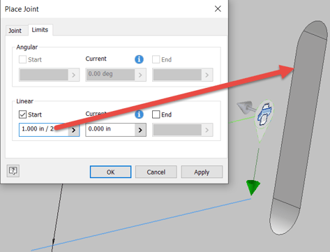 Inventor - Centering a Hole in a Slot with the Joint Command - Image 10
