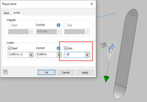 Inventor - Centering a Hole in a Slot with the Joint Command - Image 11