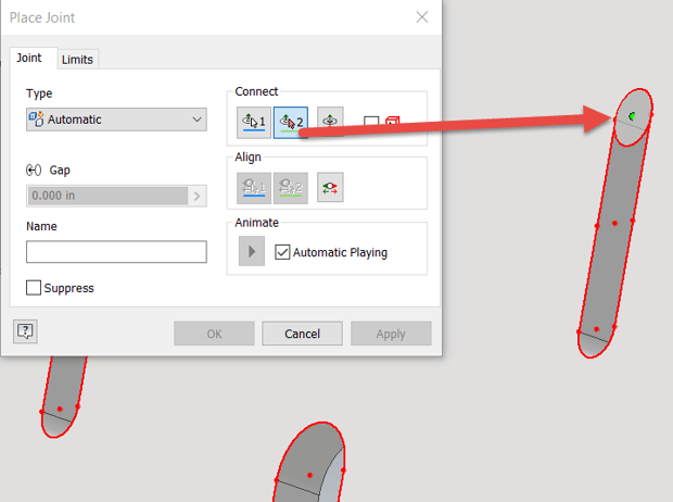 Inventor - Centering a Hole in a Slot with the Joint Command - Image 4