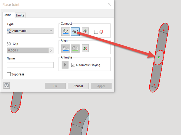 Inventor - Centering a Hole in a Slot with the Joint Command - Image 5