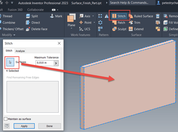 Inventor - Consistently and Efficiently Calculate Finished Surface Areas - Image 5