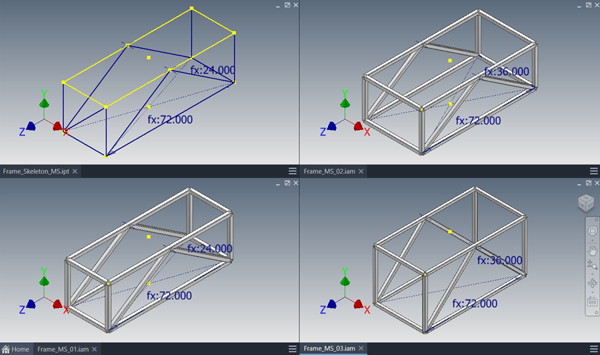 Inventor - Driving Multiple Frames Using a Single Skeleton with Model States - Image 1