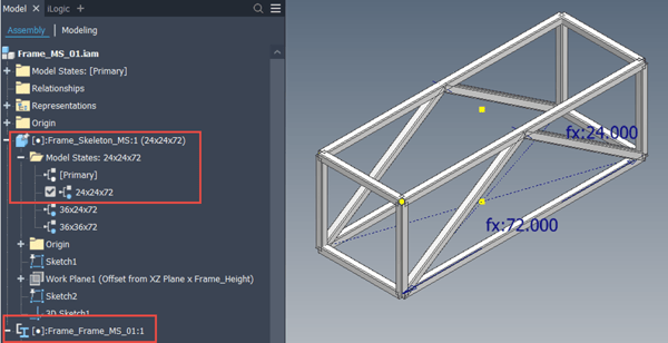 Inventor - Driving Multiple Frames Using a Single Skeleton with Model States - Image 4