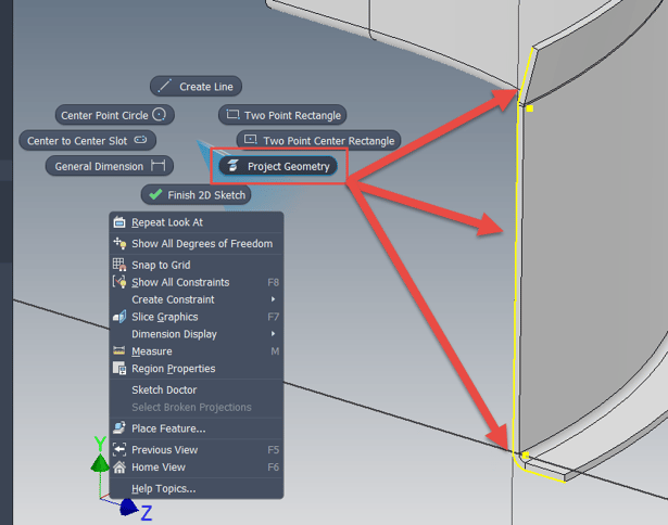 Inventor Tips & Tricks - Create Contour Flanges from Contour Rolls - Project All the Outside Edges