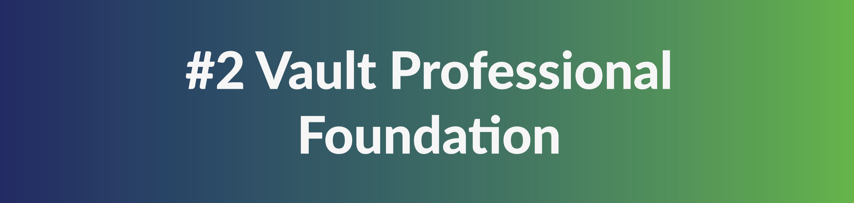 Vault Professional Foundation 2-1-1